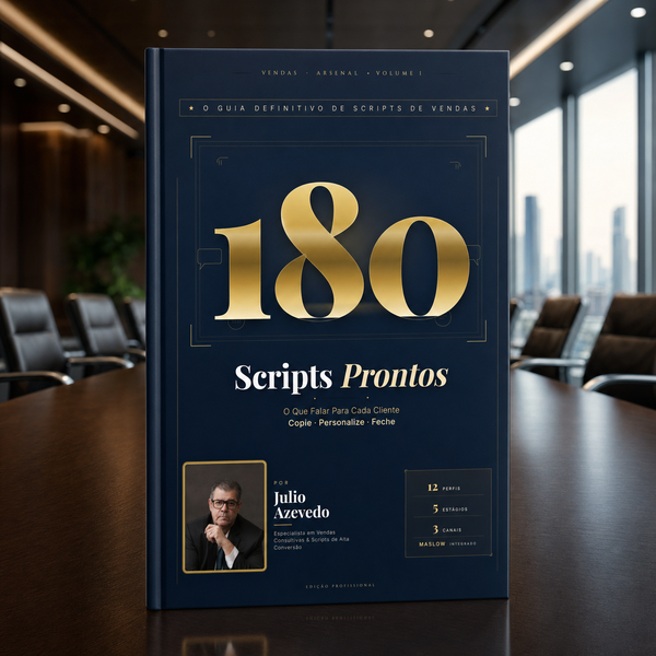 Capa de 180 Scripts Prontos — O Que Falar Para Cada Cliente